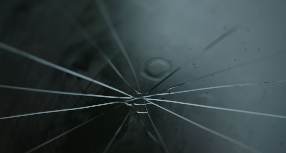 Cracked windshield on a car in Cincinnati, OH that may need repair or replacement